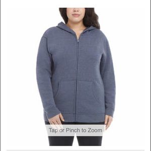 Danskin Womens Brushed Fleece Zip Up Hoodie